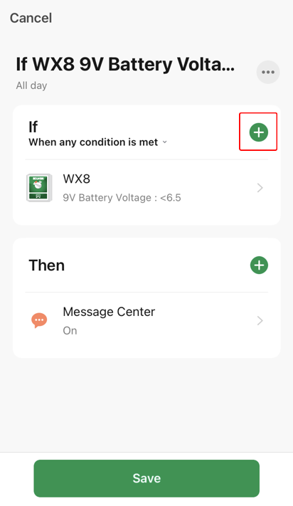 Create new Scene screen